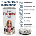 Dog Lovers,Dog Mom,Dog Dad - Dog Mom Dog Dad 3D Effect - Personalized Tumbler