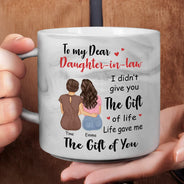 Mom - Daughters (Adult) - I Didn't Gift You The Gift - Personalized Marble Mug