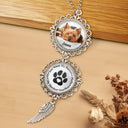 Memorial,Custom Photo,Dog Lovers,Pet Lovers,Sad - Custom Photo Memorial Pet You Left Paw Prints On My Heart - Personalized Photo Pendant Charm