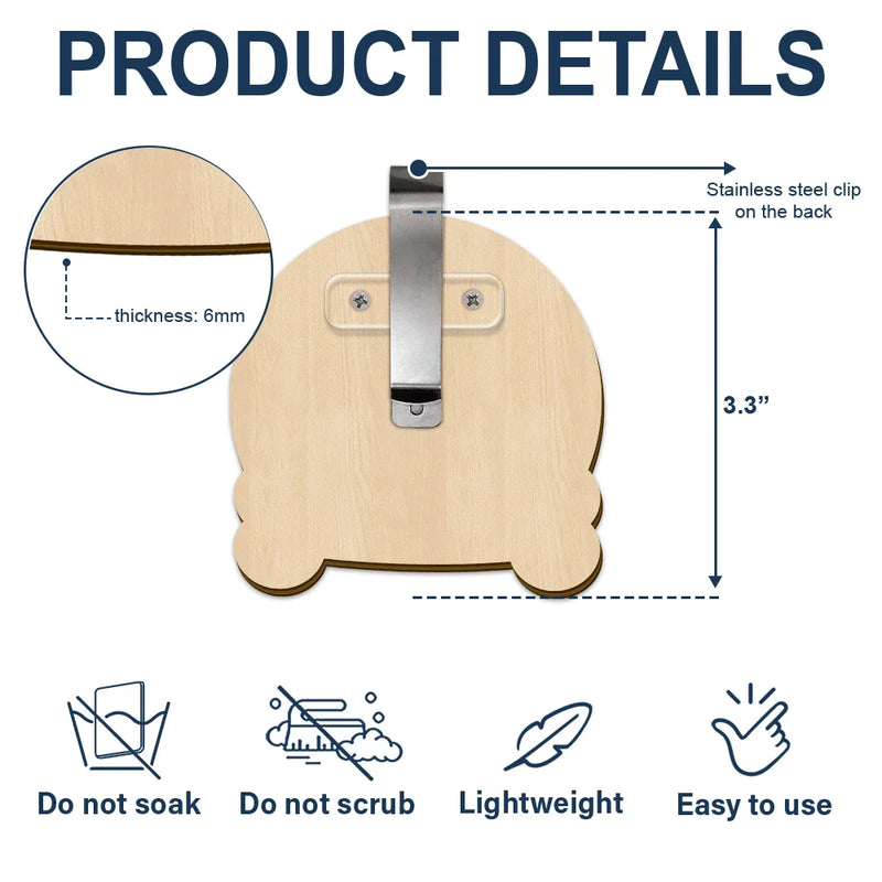 Drive Safe We're Waiting At Door Kids & Pets - Personalized Custom Shaped Car Visor Clip