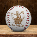 Custom Photo Pencil Drawing Engraved Best Dad Grandpa Ever - Personalized Baseball, Softball