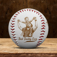 Dessin au crayon photo personnalisé gravé « Le meilleur papa grand-père de tous les temps » - Baseball, softball personnalisés