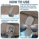 Custom Photo,Gift For Father,Dad - Children,Happy - Custom Photo Drive Safe Daddy I Love You - Personalized Sunglasses Holder For Car Visor