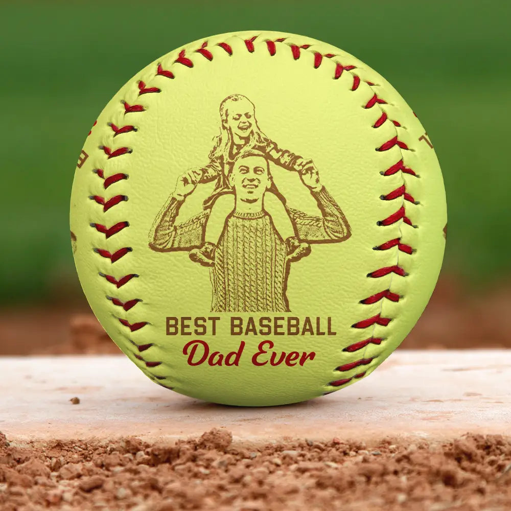 Custom Photo,Sport Dad,Gift For Father,Baseball - Custom Photo Pencil Drawing I Caught The Best Dad - Personalized Baseball, Softball