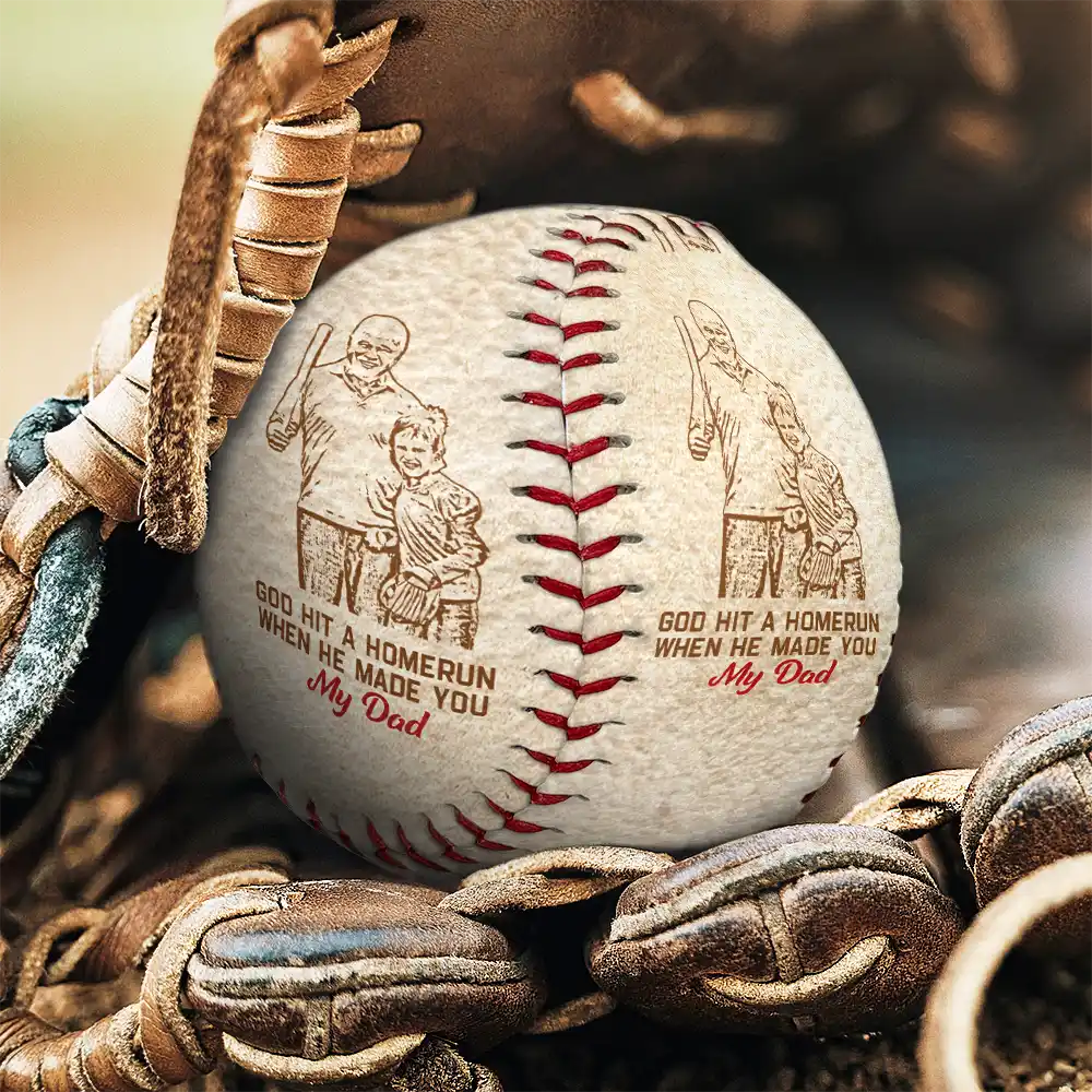 Custom Photo,Sport Dad,Gift For Father,Baseball - Custom Photo Pencil Drawing I Caught The Best Dad - Personalized Baseball, Softball