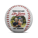 Gift For Father,Family - Custom Photo Family There's No Place Like Home - Personalized Baseball, Softball