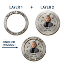 Memorial,Custom Photo,Gift For Father,Sad - Custom Photo I Used To Be His Angel Now He's Mine - Personalized Custom Shaped Car Visor Clip