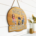 Pet Lovers, Pet Couple, Dog Lovers, Patio, Happy - Couple 3D Effect Pool & Patio Bar Hope You Brought Alcohol - Personalized Custom Shaped Wood Sign