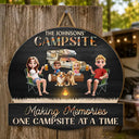 Camping Family Making Memories 3D Effect - Personalized Custom Shaped Wood Sign