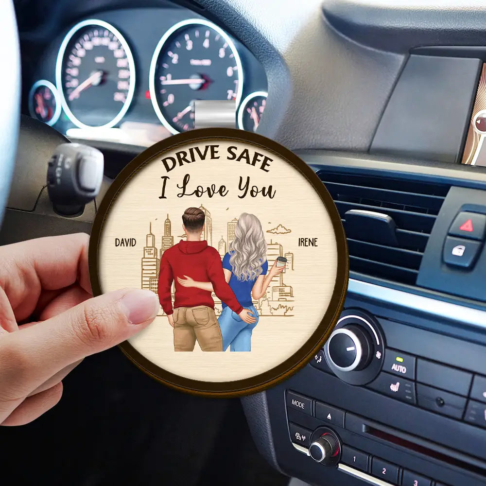 Gift For Couples, Gift For Husband, Gift For Wife, Gift For Boyfriend, Gift For Girlfriend, Happy - Drive Safe So Lonely Without You Touching This - Personalized Custom Shaped Car Visor Clip