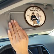 Gift For Couples, Gift For Husband, Gift For Wife, Gift For Boyfriend, Gift For Girlfriend, Happy - Drive Safe So Lonely Without You Touching This - Personalized Custom Shaped Car Visor Clip