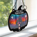 Pet Lovers,Halloween,Family,Happy - Halloween Home Sweet Haunted Home Pet Lovers - Personalized Window Hanging Suncatcher Ornament