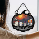 Halloween,Pet Lovers,Happy - Beware Of Little Woofsters & Meownsters - Personalized Window Hanging Suncatcher Ornament
