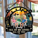 Old Couples,Gift For Husband,Gift For Wife,Love - 3D Effect Old Couple From Our First Kiss - Personalized Window Hanging Suncatcher Ornament