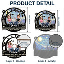 Old Couples,Gift For Husband,Gift For Wife,Love - 3D Effect Old Couple From Our First Kiss - Personalized Window Hanging Suncatcher Ornament