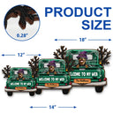 Halloween, Pet Lovers, Pet Mom, Pet Dad, Happy - Welcome To Our Web Halloween Truck - Personalized Custom Shaped Wood Sign