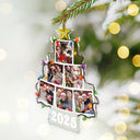 Christmas,Custom Photo,Family,Happy - Custom Photo Family Christmas Tree Version 2 - Personalized Custom Shaped Acrylic Ornament