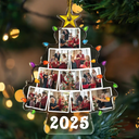Christmas,Custom Photo,Family,Happy - Custom Photo Family Christmas Tree Version 2 - Personalized Custom Shaped Acrylic Ornament