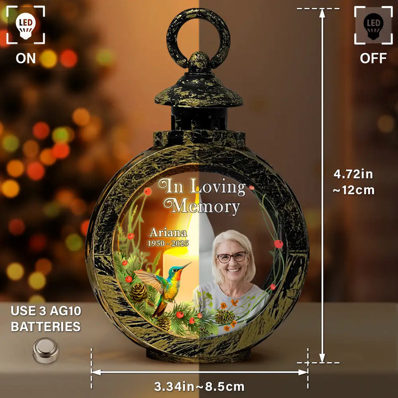 Christmas,Memorial,Sad,Family,Parents,Gift For Grandparents,Custom Photo - Custom Photo Although You Cannot See Me I'm Always With You - Personalized Candlelight Lantern Ornament