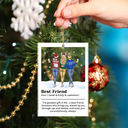 Christmas,Gift For Bestie,Happy,Gift For Sisters,Gifts For Colleagues - Best Friend Definition Bestie Backside - Personalized Custom Shaped Acrylic Ornament