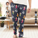 Gift For Father, Gift For Grandpa, Happy, Custom Photo - Custom Photo Cute Kids Best Dad Grandpa Ever Rain Pattern - Personalized Pajama Pants