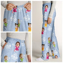 Gift For Father, Gift For Grandpa, Happy, Custom Photo - Custom Photo Cute Kids Best Dad Grandpa Ever Rain Pattern - Personalized Pajama Pants