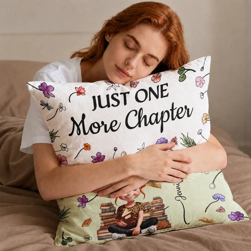 Top Market,Reading,Gift For Yourself,Gift For Women,Happy - My Reading Pillow Reading Girl With Birth Month Flower - Personalized Pocket Pillow
