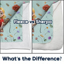 Reading,Gift For Yourself,Gift For Women,Happy - This Is My Reading Blanket Colorful Birth Month Flower - Personalized Fleece Blanket, Sherpa Blanket