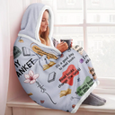 Top Market,Reading,Gift For Yourself,Gift For Women,Happy - This Is My Reading Blanket Birth Month Flower - Personalized Wearable Hooded Blanket