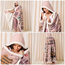 This Is My Reading Blanket Birth Month Flower - Personalized Wearable Hooded Blanket