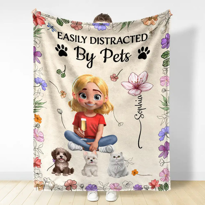 Pet Lovers, Pet Mom, Happy - A Girl And Her Dog A Bond Can't Be Broken Birth Month Flower - Personalized Fleece Blanket, Sherpa Blanket