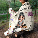 Pet Lovers, Pet Mom, Happy - A Girl And Her Dog A Bond Can't Be Broken Birth Month Flower - Personalized Fleece Blanket, Sherpa Blanket