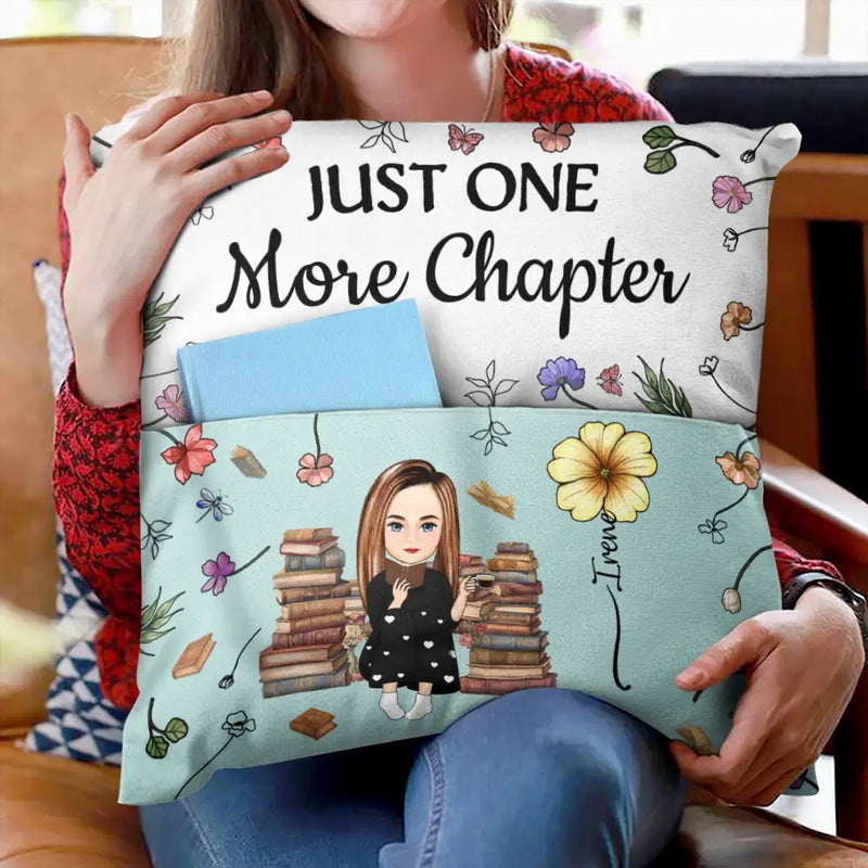 Reading,Gift For Yourself,Gift For Women,Happy - This Is My Reading Pillow Cartoon Version Birth Month Flower - Personalized Pocket Pillow