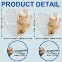 Custom Photo,Pet Lovers,Memorial,Sad - Custom Photo No Longer By My Side Pet Loss - Personalized Heart Shaped Glass Ornament