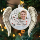 Memorial,Family,Gift For Women,Gift For Men,Sad,Christmas,Top Market - Custom Photo I'm Always With You Angel Wings - Personalized Custom Shaped Acrylic Ornament