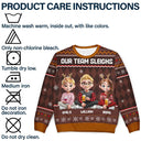 Christmas,Gift For Bestie,Gifts For Colleagues,Happy - Our Team Sleighs Custom Team Name, Work Party Sweater - Personalized Unisex Ugly Sweater