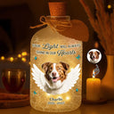Christmas,Custom Photo,Memorial,Family,Pet Lovers,Sad - Custom Photo Your Light Will Always Shine In My Heart Crackle Glass Effect - Personalized Short Bottle Light