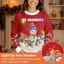 My Grandkids Snowman 3D Effect - Personalized Unisex Ugly Sweater