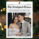 Gift For Couples,Wedding,Christmas,Love,Gift For Women,Gift For Men,Gift For Wife,Gift For Husband - Custom Photo The Wedding Of The Year Newlywed Couples - Personalized Custom Shaped Acrylic Ornament