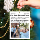 Gift For Bestie,Old Best friends,Gift For Sisters,Happy,Christmas,Top Market - Custom Photo The Besties Times It Takes A Long Time To Grow An Old Friend - Personalized Custom Shaped Acrylic Ornament