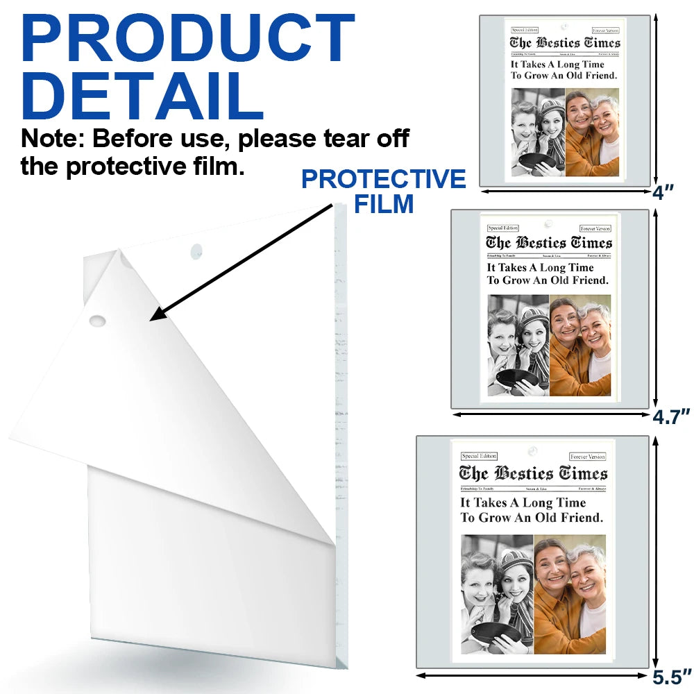 Gift For Bestie,Old Best friends,Gift For Sisters,Happy,Christmas,Top Market - Custom Photo The Besties Times It Takes A Long Time To Grow An Old Friend - Personalized Custom Shaped Acrylic Ornament