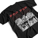 Custom Photo,Gift For Father,Gift For Grandpa,Happy - Custom Photo B&W Gift For Father - Personalised T Shirt