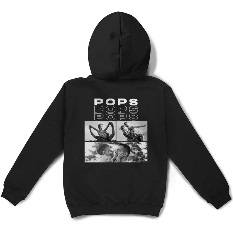 Custom Photo,Gift For Father,Gift For Grandpa,Happy - Custom Photo B&W Gift For Father - Personalised T Shirt