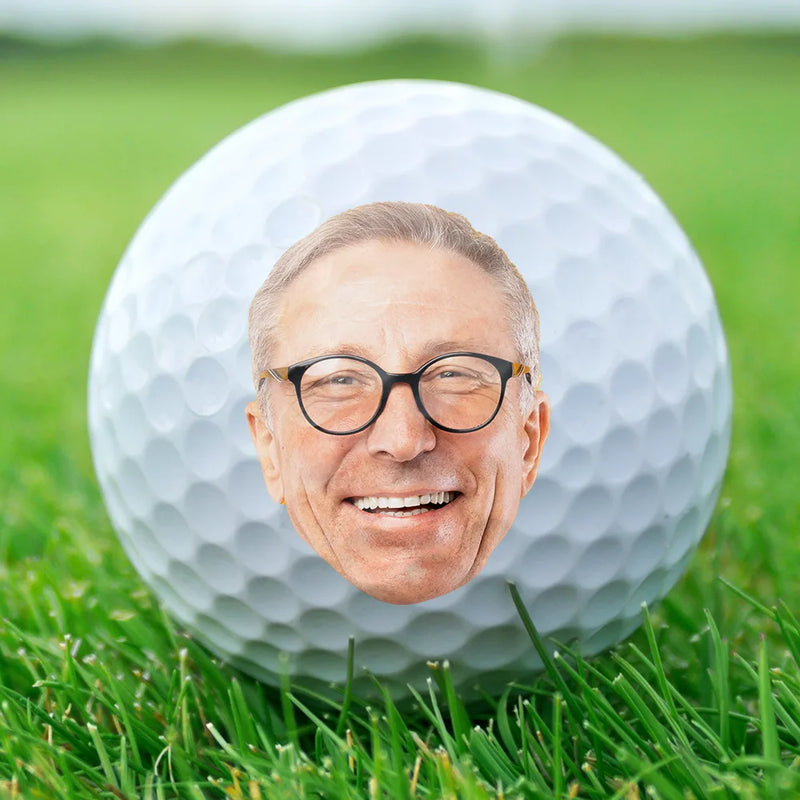 Funny,Golf,Retirement,Gift For Yourself,Gift For Men,Gift For Women,Gift For Husband,Gift For Grandpa,Gift For Father - Custom Photo Every Hit Feels Like It's Not My Problem Anymore Retirement - Personalized Golf Ball
