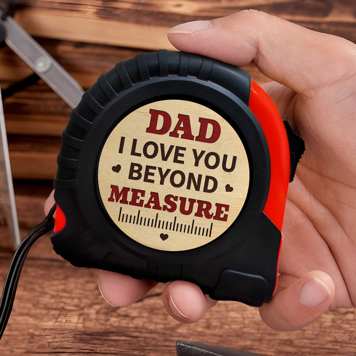 Wander Prints Gift For Dad - I Love You Beyond Measure Tape Measure - Father’s Day, Birthday, Christmas Gift AZCS