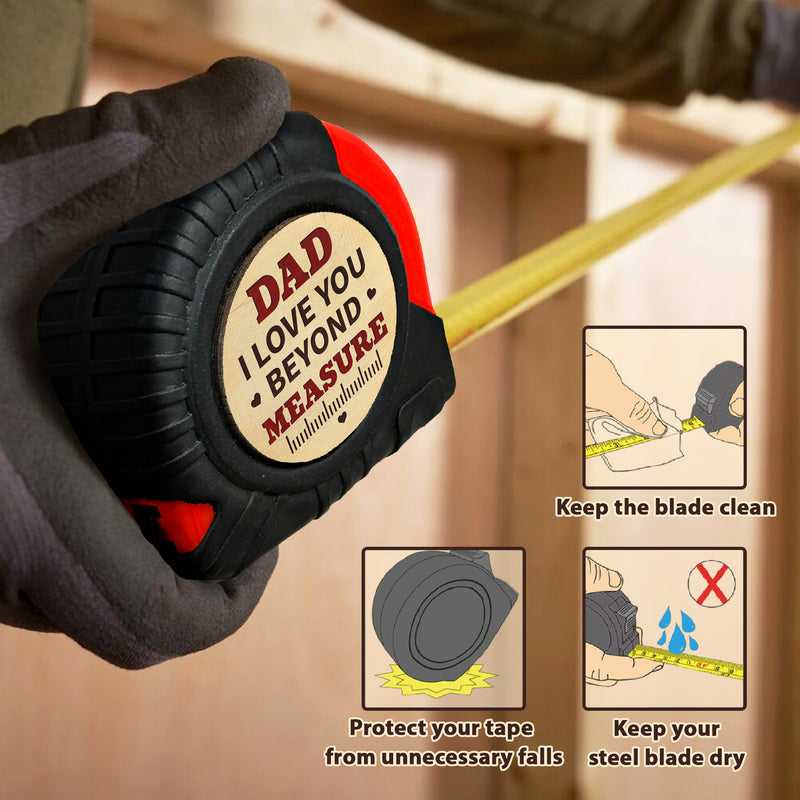 Wander Prints Gift For Dad - I Love You Beyond Measure Tape Measure - Father’s Day, Birthday, Christmas Gift AZCS