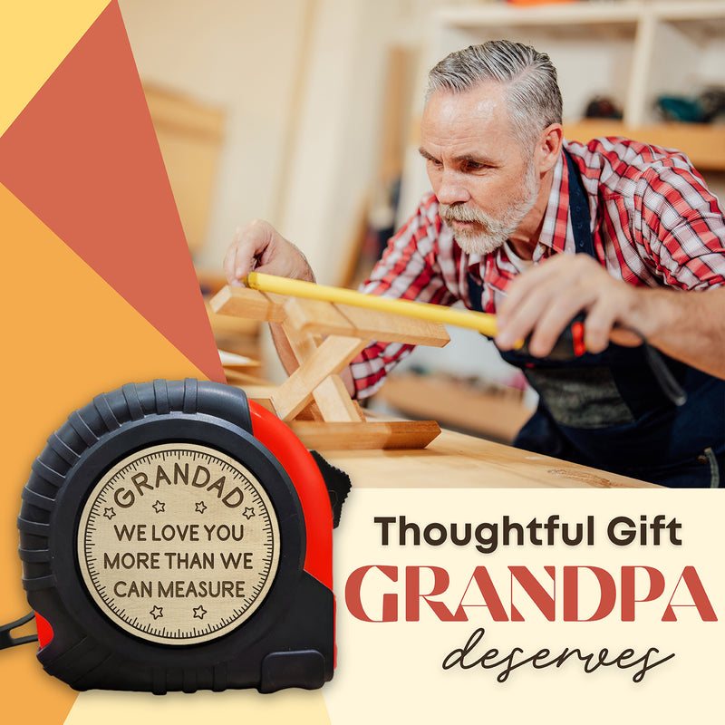 Wander Prints Gift For Grandad - We Love You More Than We Can Measure Tape Measure - Father’s Day, Birthday, Christmas Gift AZCS
