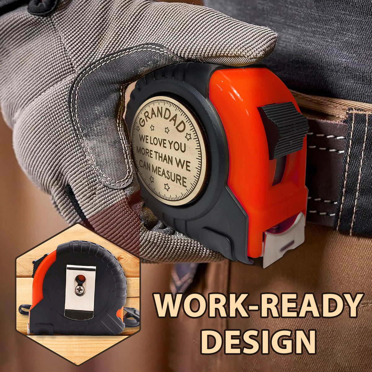 Wander Prints Gift For Grandad - We Love You More Than We Can Measure Tape Measure - Father’s Day, Birthday, Christmas Gift AZCS