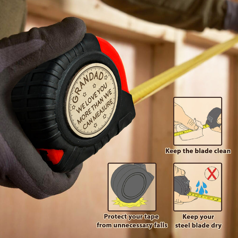 Wander Prints Gift For Grandad - We Love You More Than We Can Measure Tape Measure - Father’s Day, Birthday, Christmas Gift AZCS