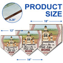 There's No Plate Like Home - Gift For Family, Baseball, Softball Fans - Personalized Custom Shaped Wood Sign